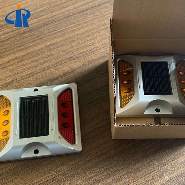 Red Al Led Solar Pavement Markers With Shank